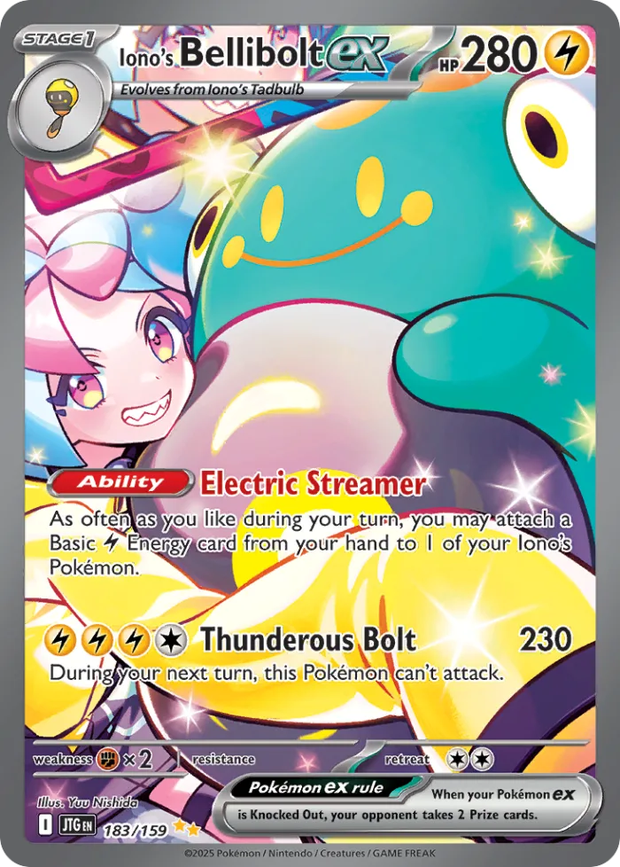 Iono's Bellibolt ex #183 Journey Together Pokemon card