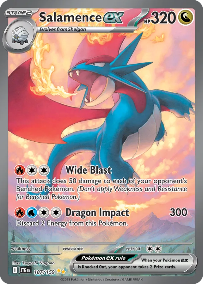 Salamence ex #187 Journey Together Pokemon card