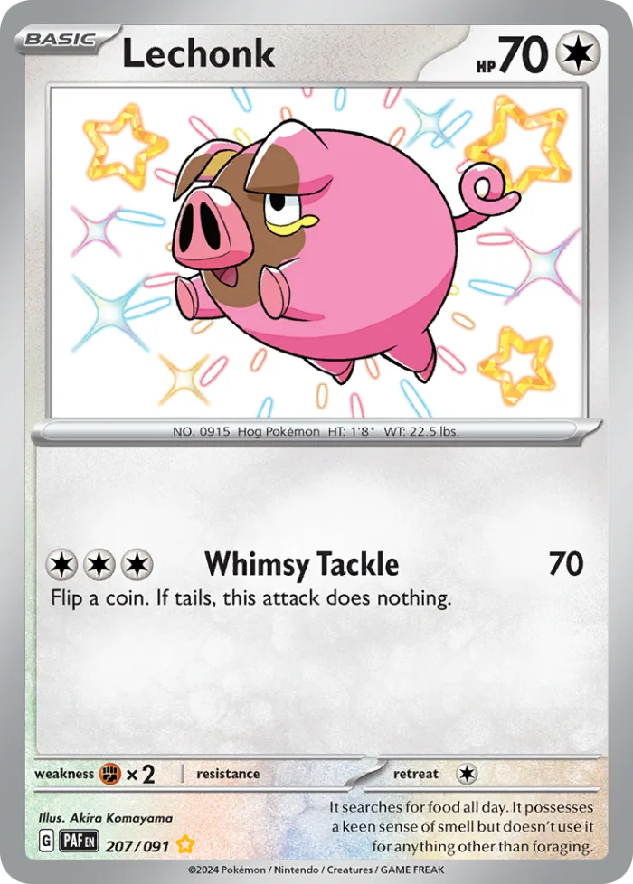 Lechonk #207 Paldean Fates Pokemon card
