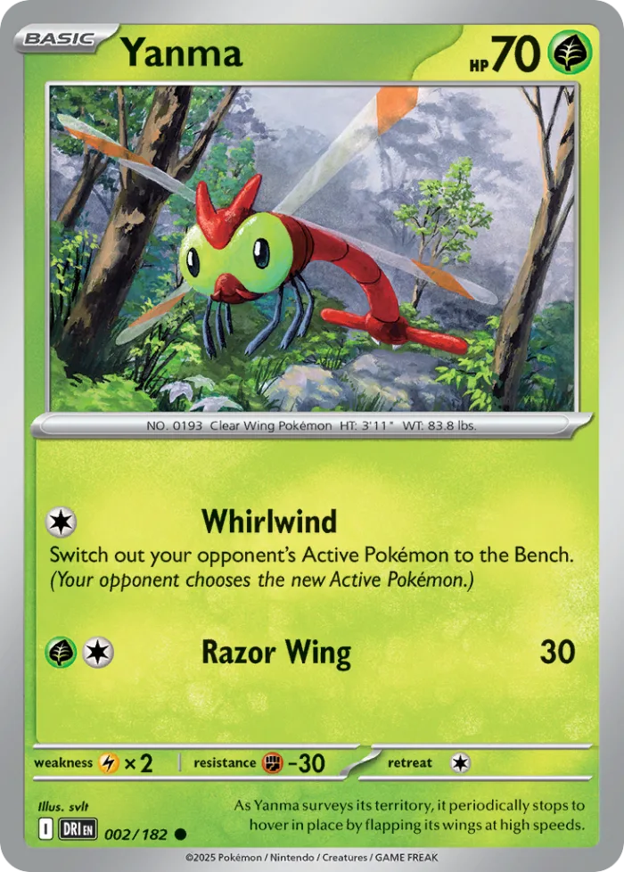 Yanma #2 Destined Rivals Pokemon card