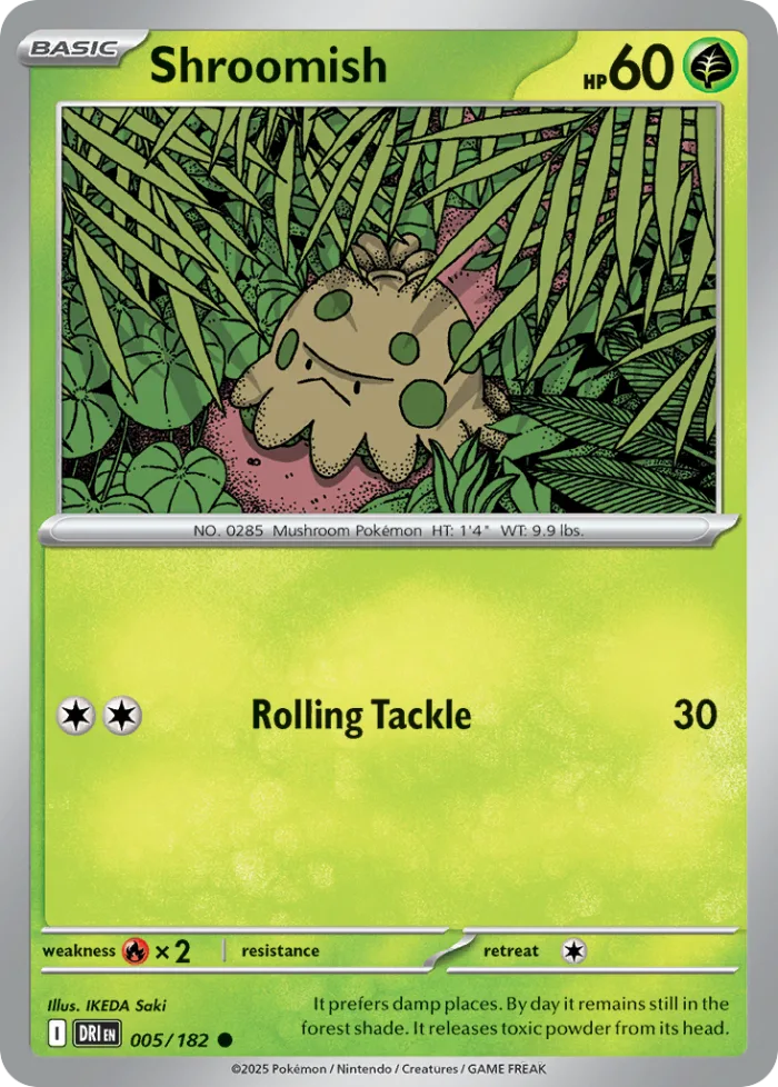 Shroomish #5 Destined Rivals Pokemon card