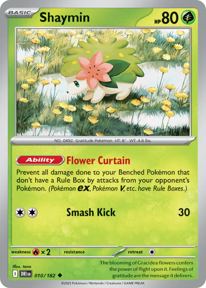 Shaymin #10 Destined Rivals Pokemon card