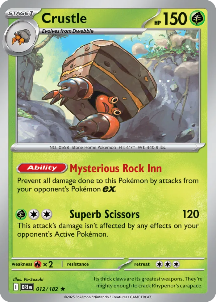 Crustle #12 Destined Rivals Pokemon card