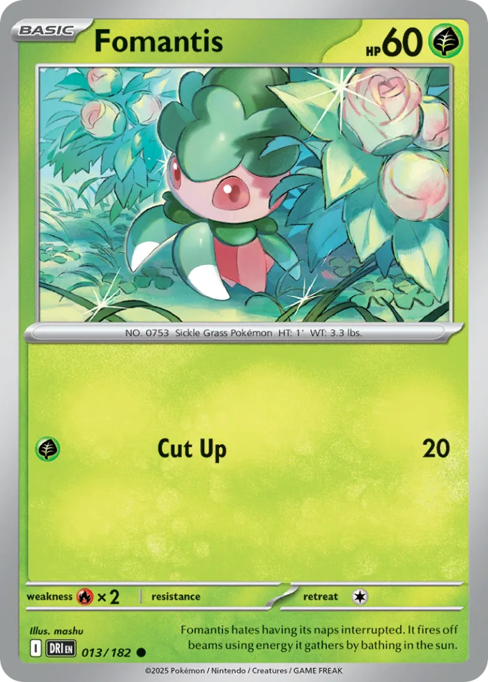 Fomantis #13 Destined Rivals Pokemon card