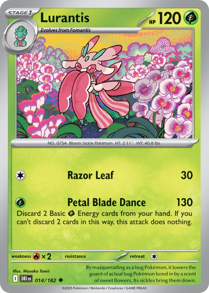 Lurantis #14 Destined Rivals Pokemon card