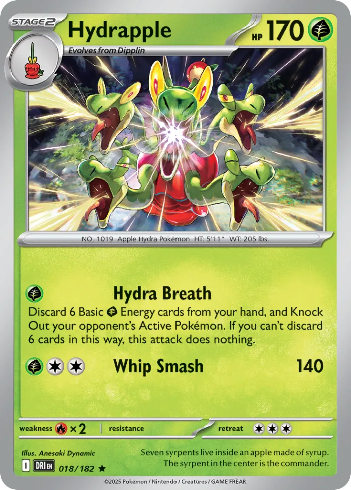 Hydrapple #18 Destined Rivals Pokemon card