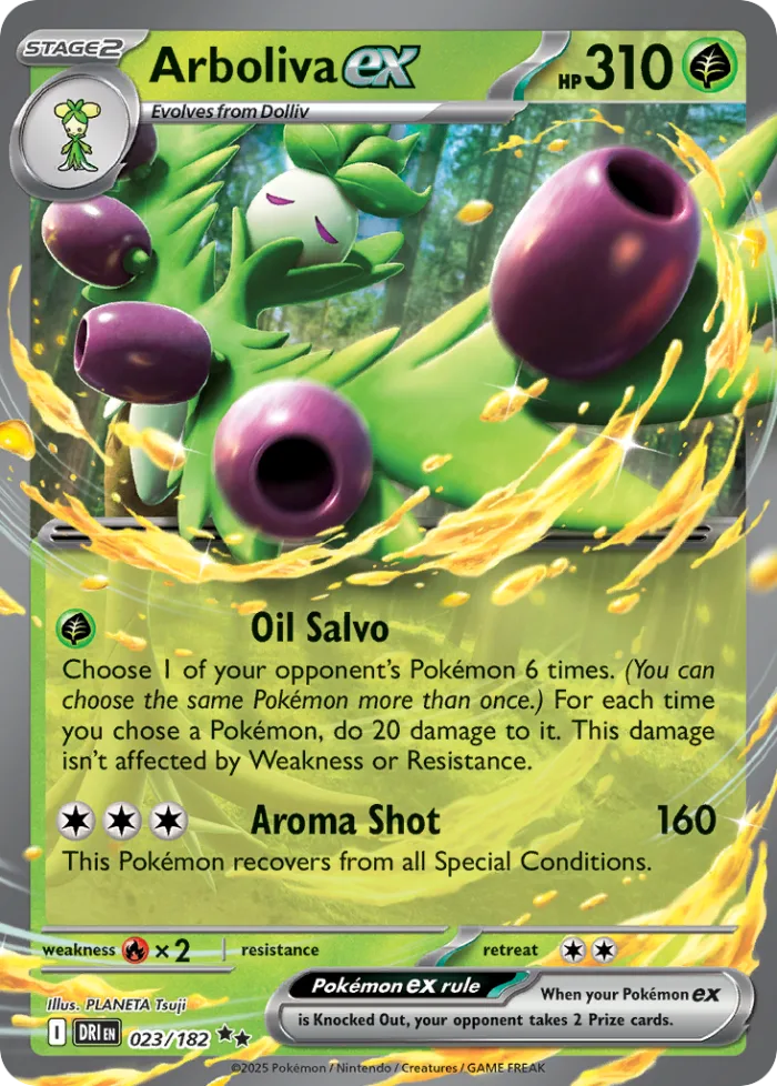 Arboliva ex #23 Destined Rivals Pokemon card