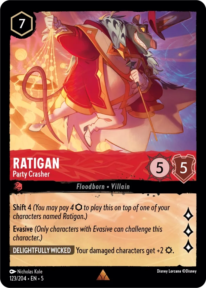 Ratigan #123 Shimmering Skies Disney Lorcana card