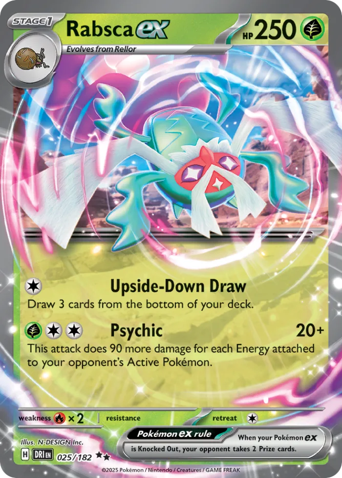 Rabsca ex #25 Destined Rivals Pokemon card