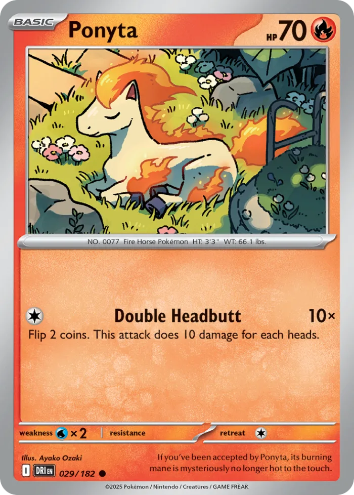 Ponyta #29 Destined Rivals Pokemon card