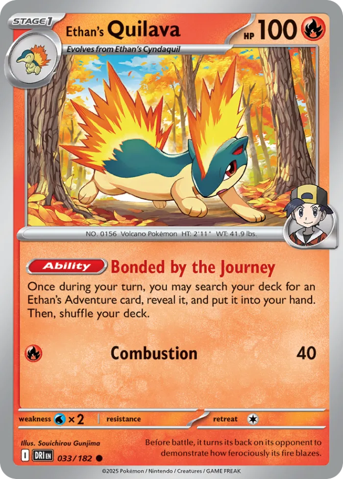Ethan's Quilava #33 Destined Rivals Pokemon card