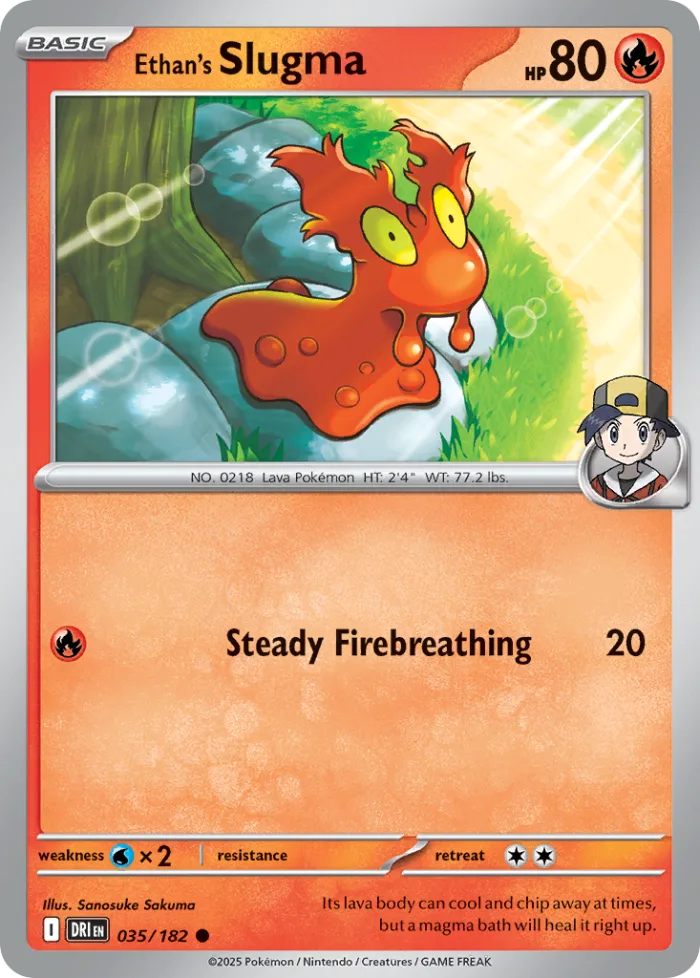 Ethan's Slugma #35 Destined Rivals Pokemon card