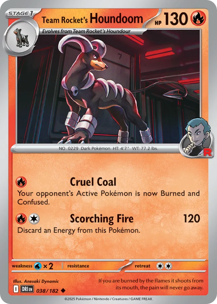 Team Rocket's Houndoom #38 Destined Rivals Pokemon card