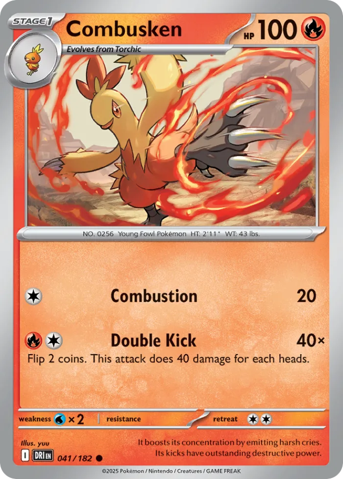 Combusken #41 Destined Rivals Pokemon card