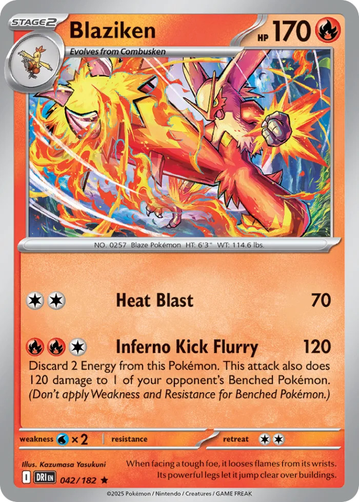 Blaziken #42 Destined Rivals Pokemon card