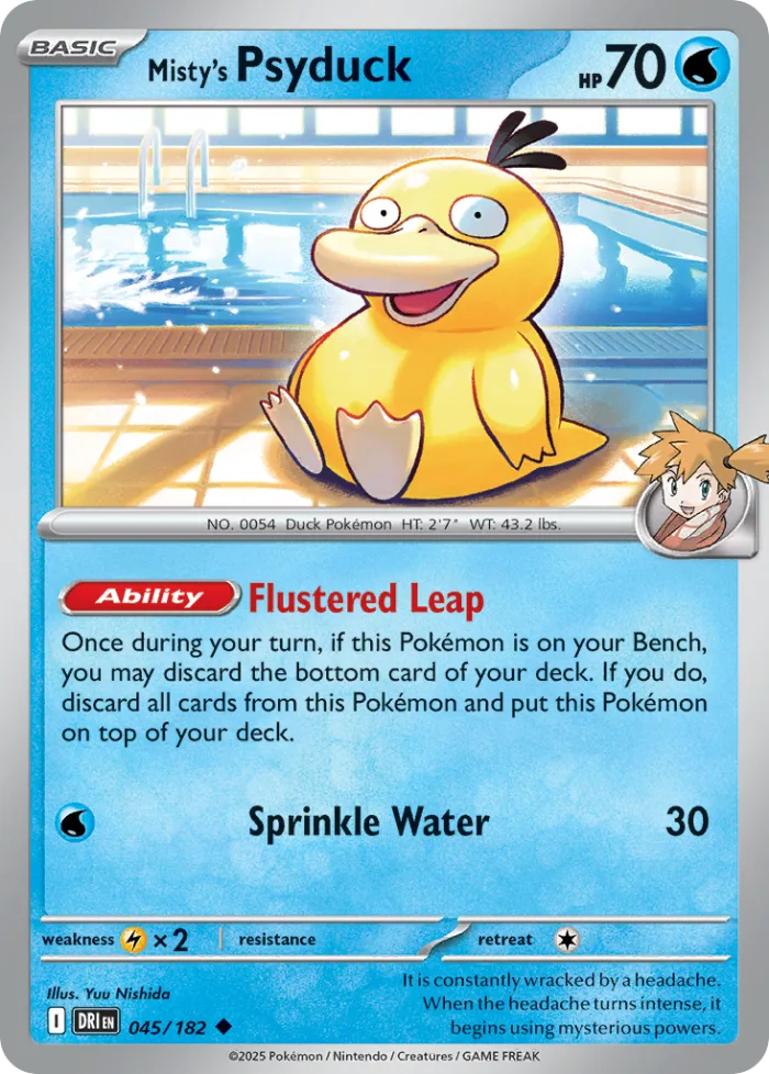 Misty's Psyduck #45 Destined Rivals Pokemon card