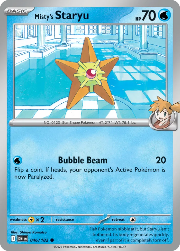 Misty's Staryu #46 Destined Rivals Pokemon card