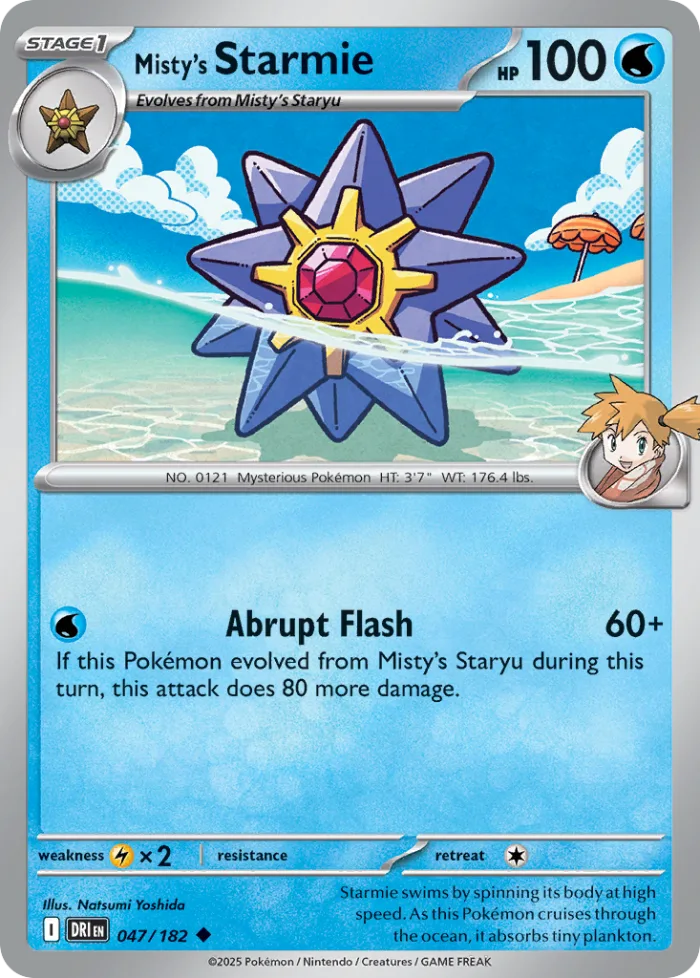 Misty's Starmie #47 Destined Rivals Pokemon card
