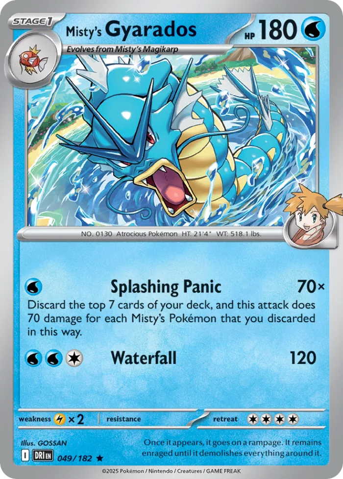 Misty's Gyarados #49 Destined Rivals Pokemon card