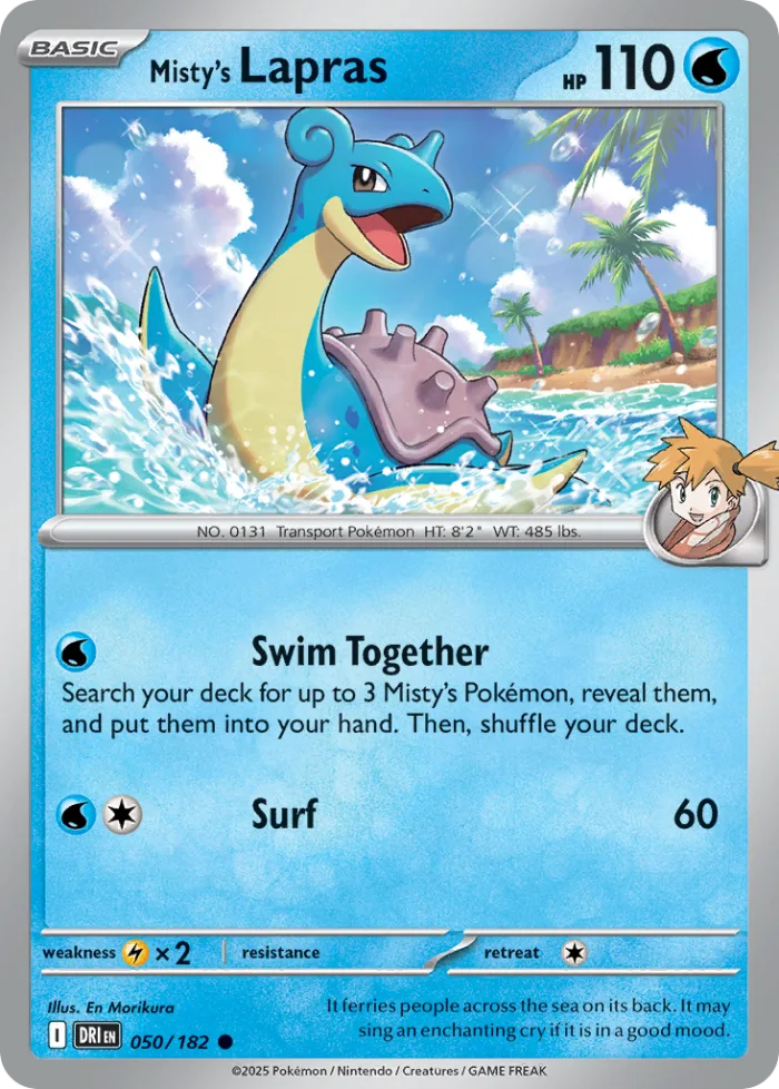 Misty's Lapras #50 Destined Rivals Pokemon card