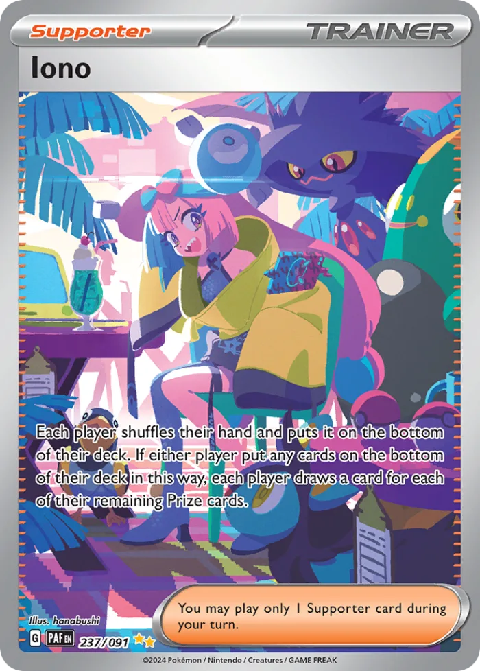 Iono #237 Paldean Fates Pokemon card