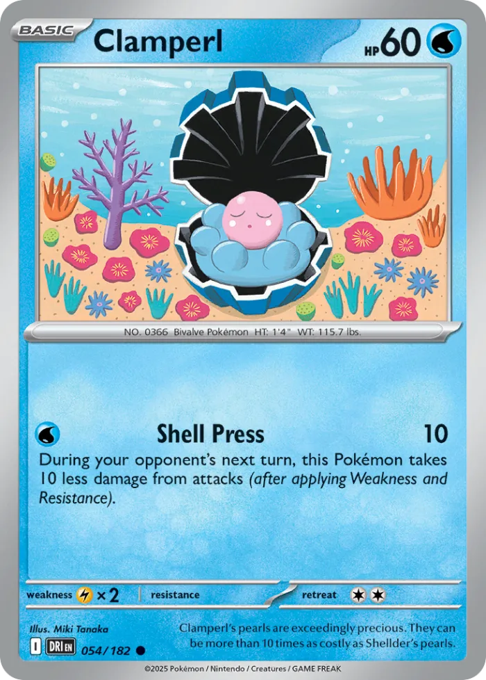 Clamperl #54 Destined Rivals Pokemon card