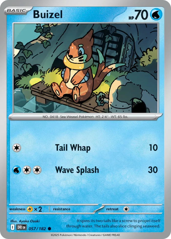 Buizel #57 Destined Rivals Pokemon card