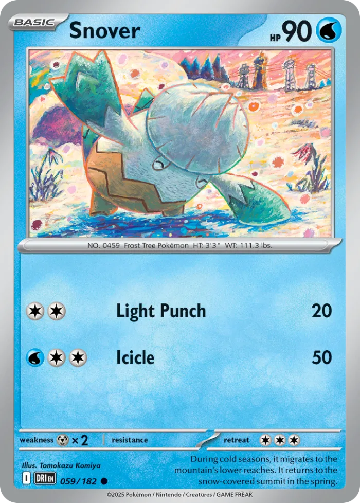Snover #59 Destined Rivals Pokemon card