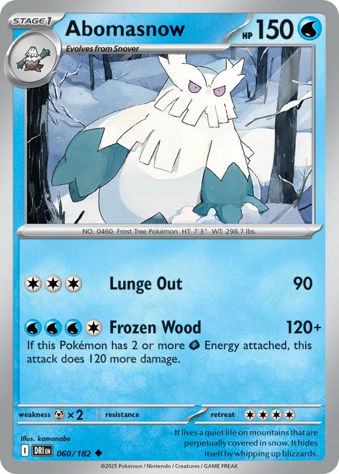 Abomasnow #60 Destined Rivals Pokemon card