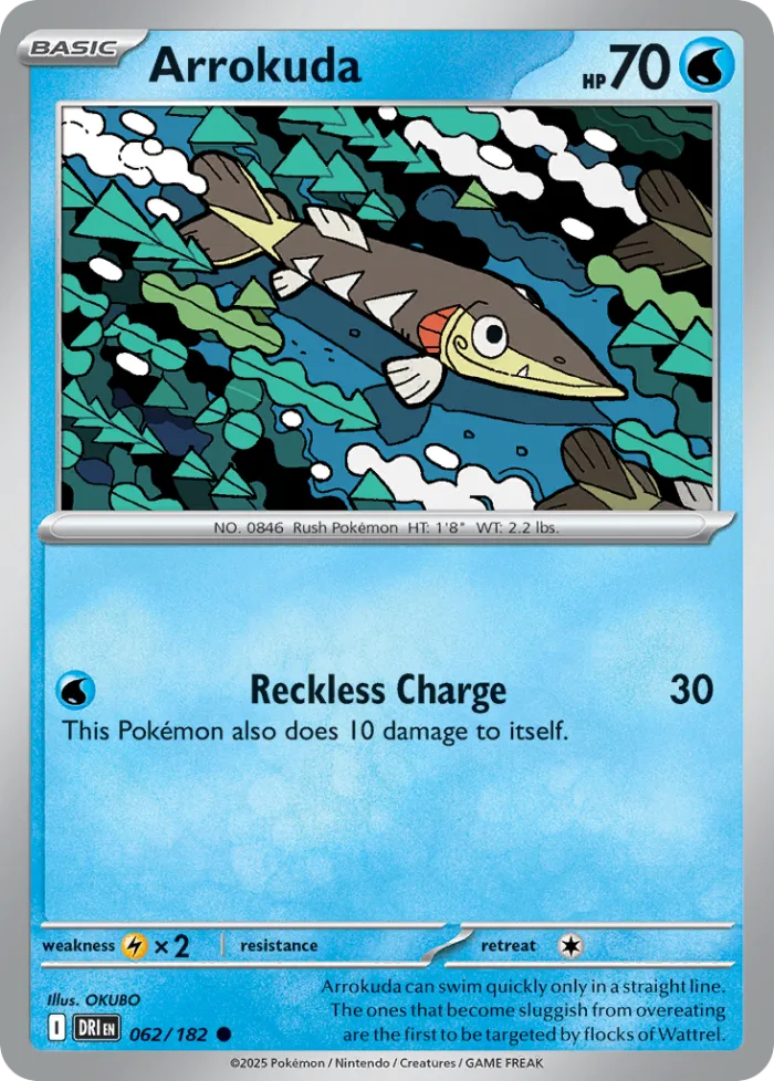 Arrokuda #62 Destined Rivals Pokemon card