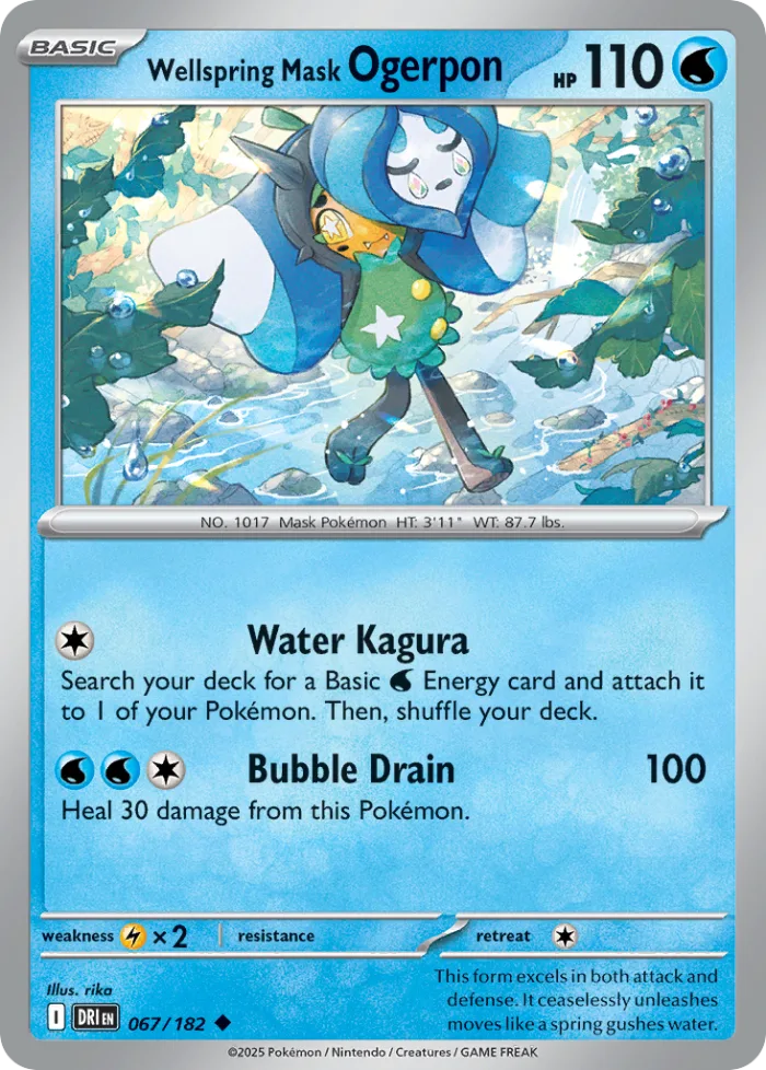 Wellspring Mask Ogerpon #67 Destined Rivals Pokemon card