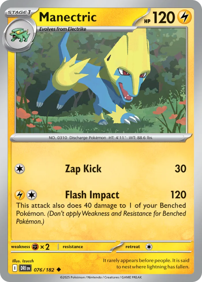 Manectric #76 Destined Rivals Pokemon card