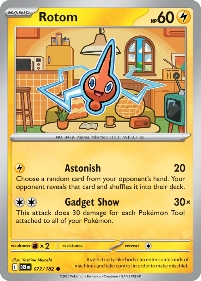 Rotom #77 Destined Rivals Pokemon card