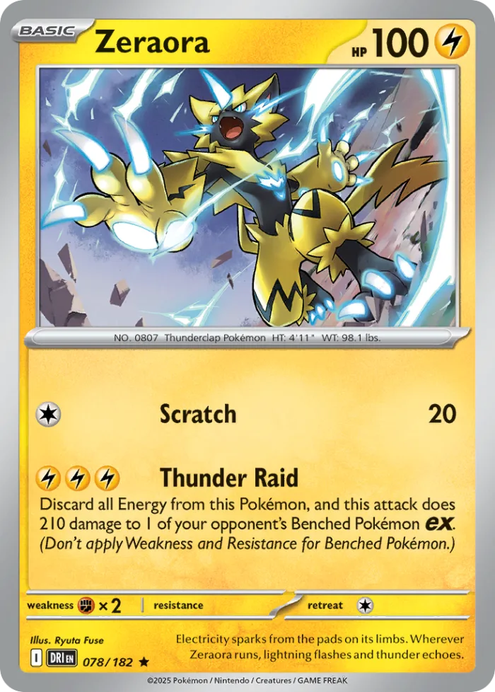 Zeraora #78 Destined Rivals Pokemon card
