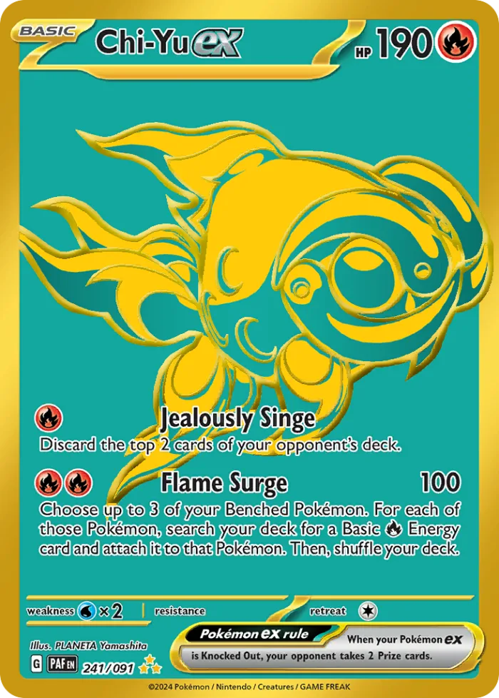 Chi-Yu ex #241 Paldean Fates Pokemon card