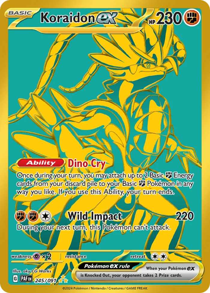 Koraidon ex #245 Paldean Fates Pokemon card