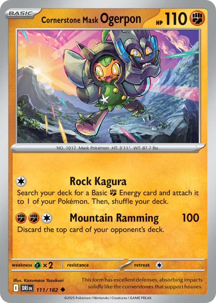 Cornerstone Mask Ogerpon #111 Destined Rivals Pokemon card