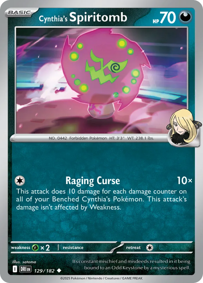 Cynthia's Spiritomb #129 Destined Rivals Pokemon card