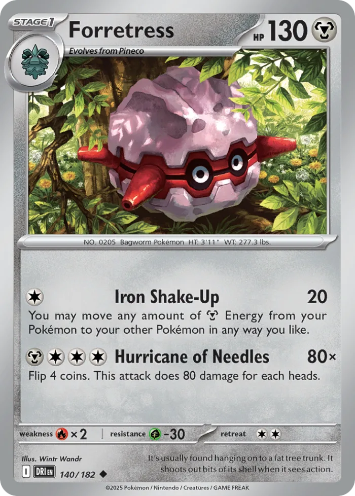 Forretress #140 Destined Rivals Pokemon card
