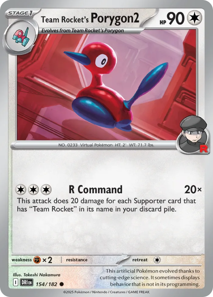 Team Rocket's Porygon2 #154 Destined Rivals Pokemon card