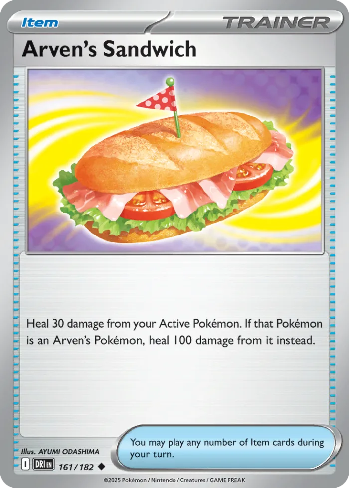 Arven's Sandwich #161 Destined Rivals Pokemon card