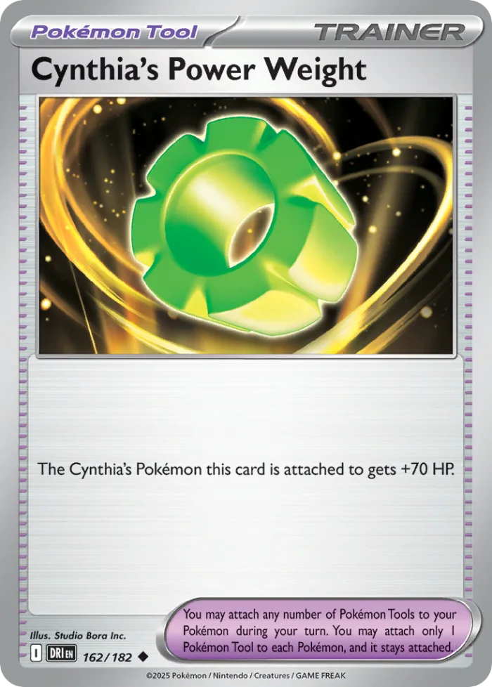 Cynthia's Power Weight #162 Destined Rivals Pokemon card