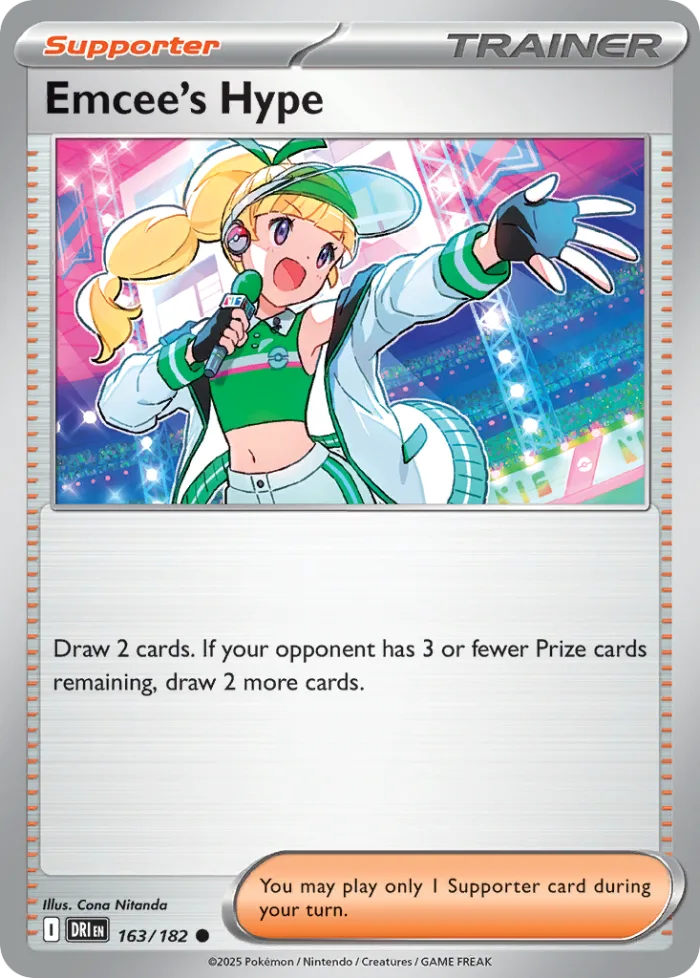 Emcee's Hype #163 Destined Rivals Pokemon card