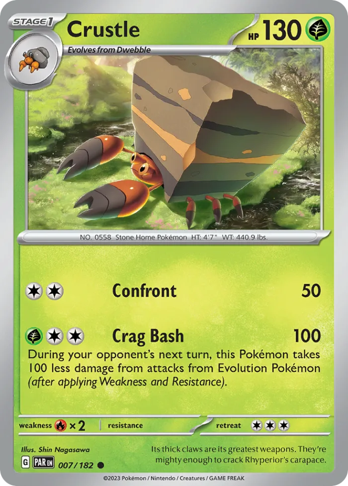 Crustle #7 Paradox Rift Pokemon card