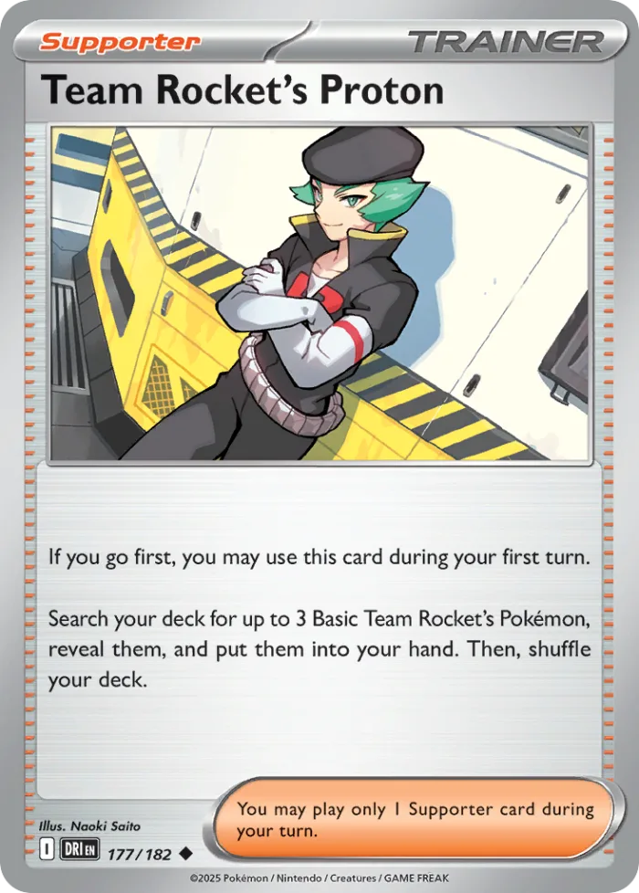 Team Rocket's Proton #177 Destined Rivals Pokemon card