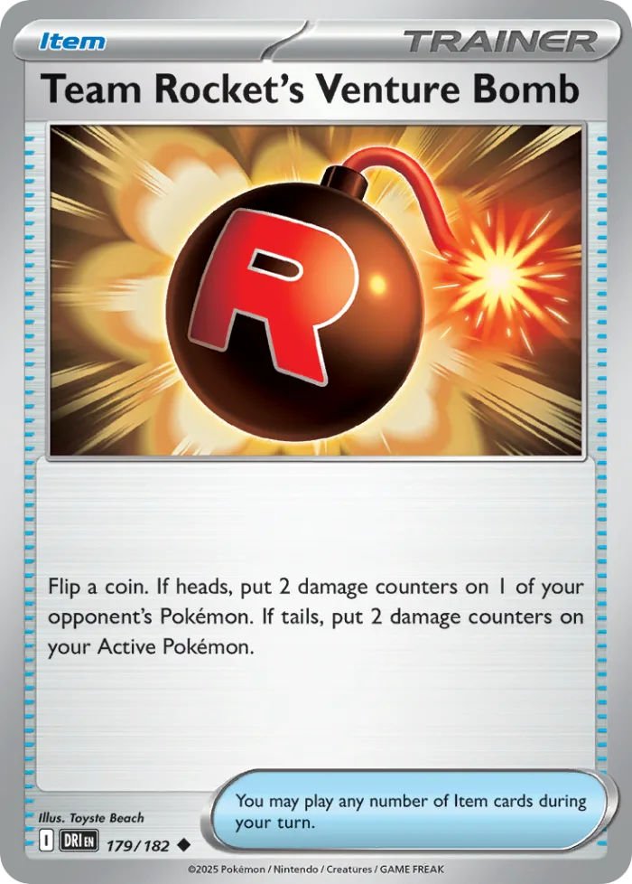 Team Rocket's Venture Bomb #179 Destined Rivals Pokemon card