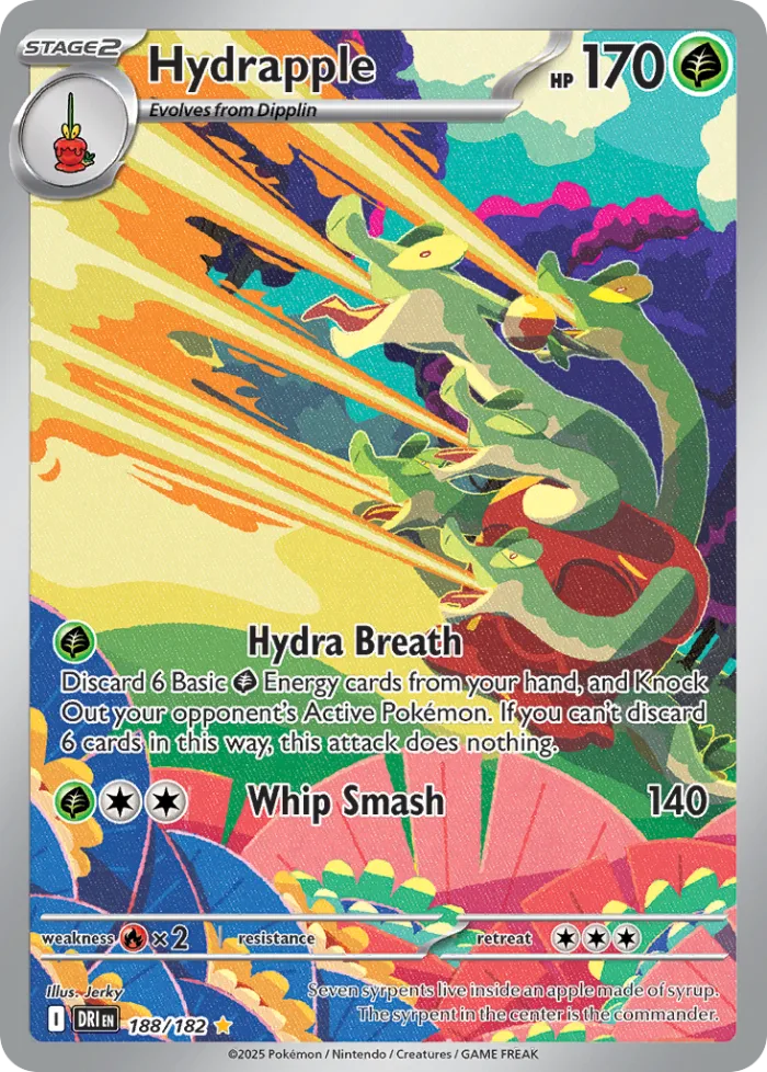 Hydrapple #188 Destined Rivals Pokemon card