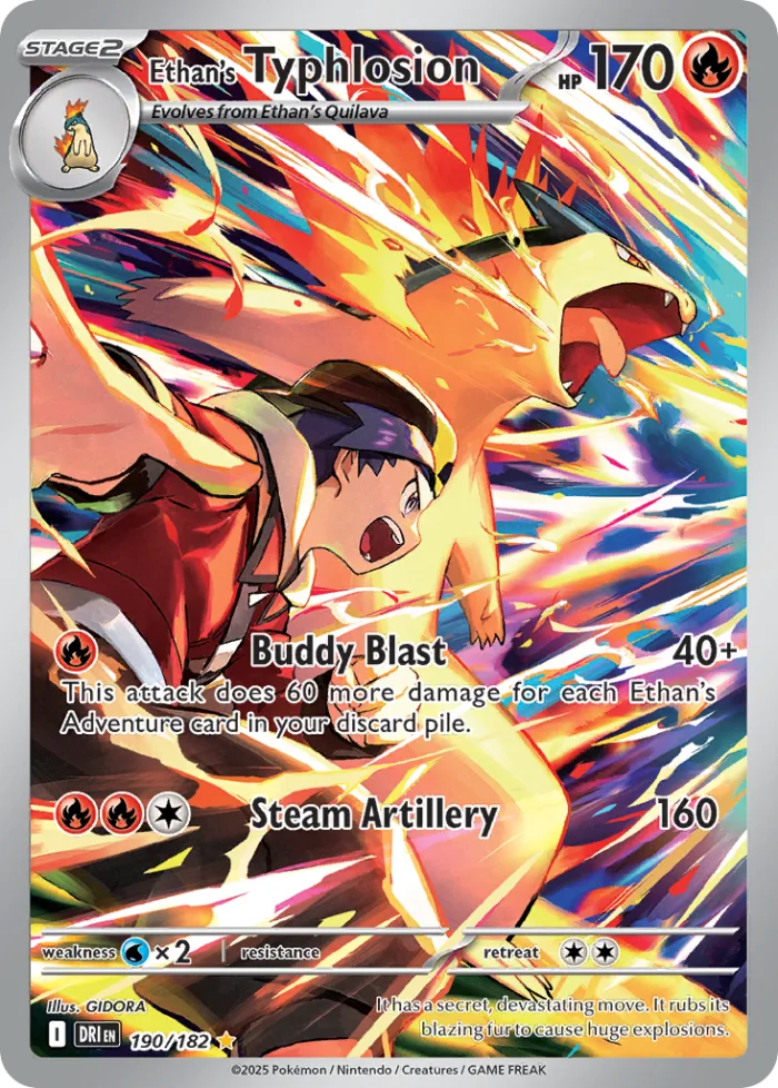 Ethan's Typhlosion #190 Destined Rivals Pokemon card