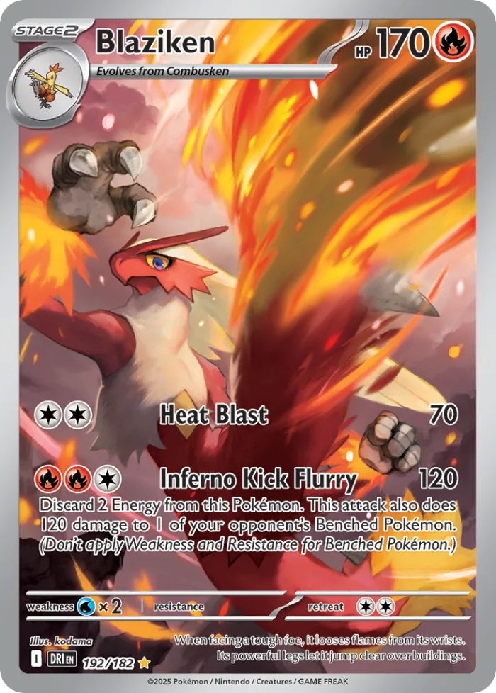 Blaziken #192 Destined Rivals Pokemon card