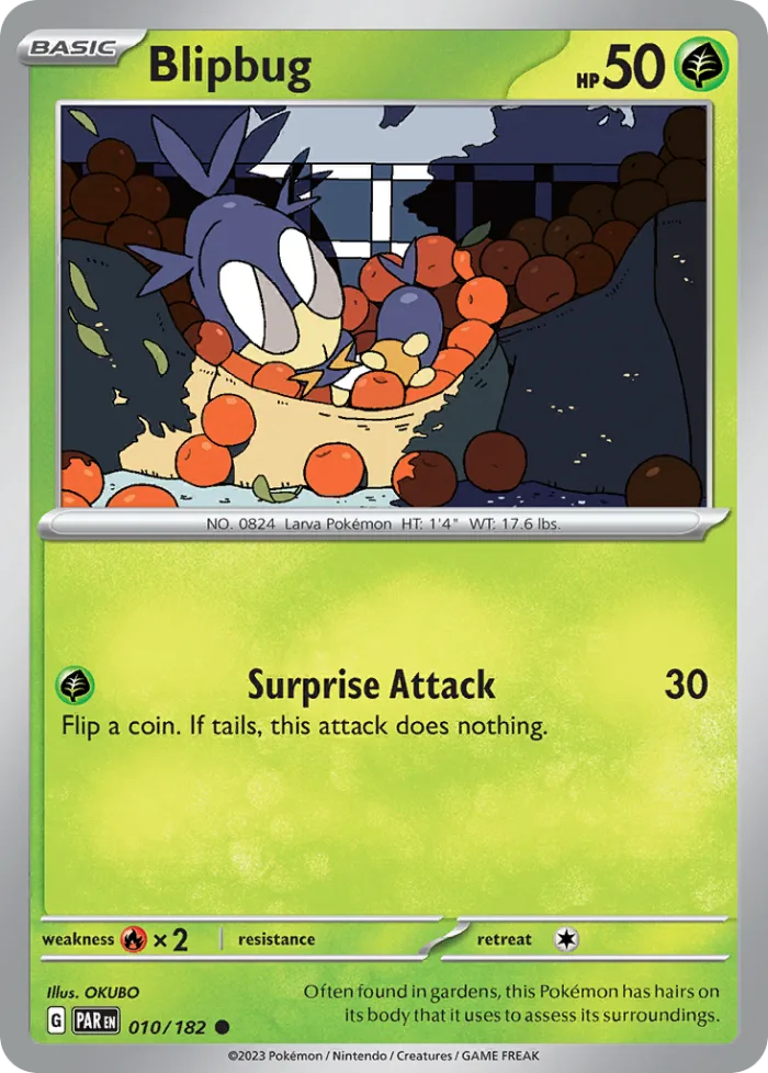 Blipbug #10 Paradox Rift Pokemon card